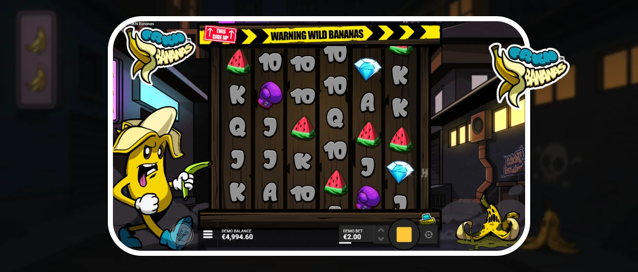 Immagine grafica e tema FRKN Bananas.
